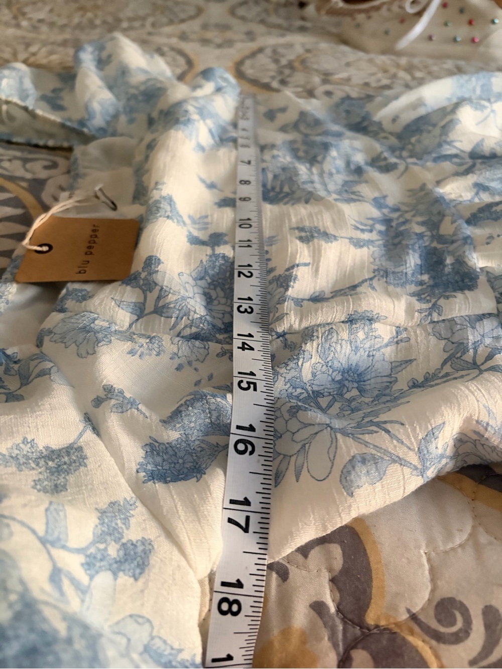 NWT Blu Pepper boutique floral cottagecore midi square neck dress, L - Picture 7 of 12